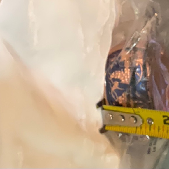 Signed Copper Tone and Blue Enamel Clamp Close Bracelet Grapes Motif - Picture 13 of 13